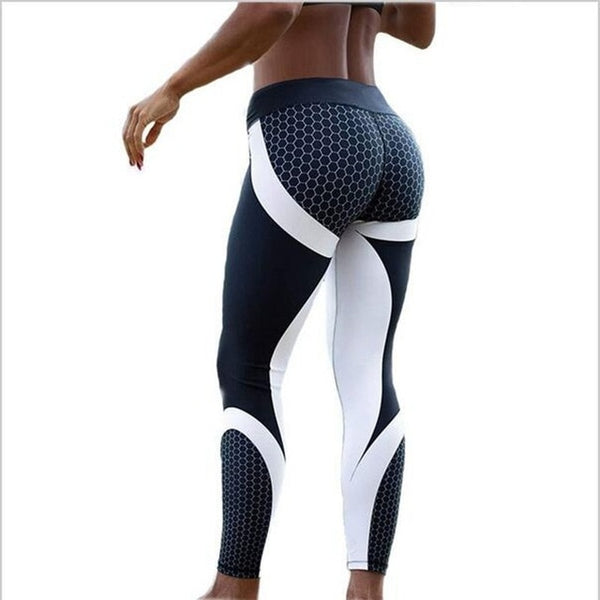 Mesh Pattern Print Leggings Fitness