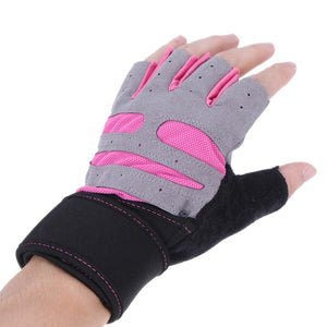 Sports Gym Gloves Women Half Finger Silicone