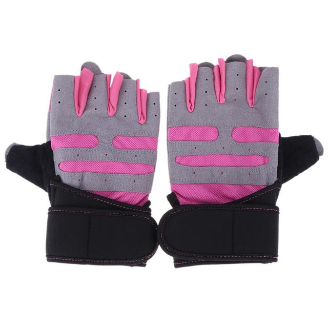 Sports Gym Gloves Women Half Finger Silicone
