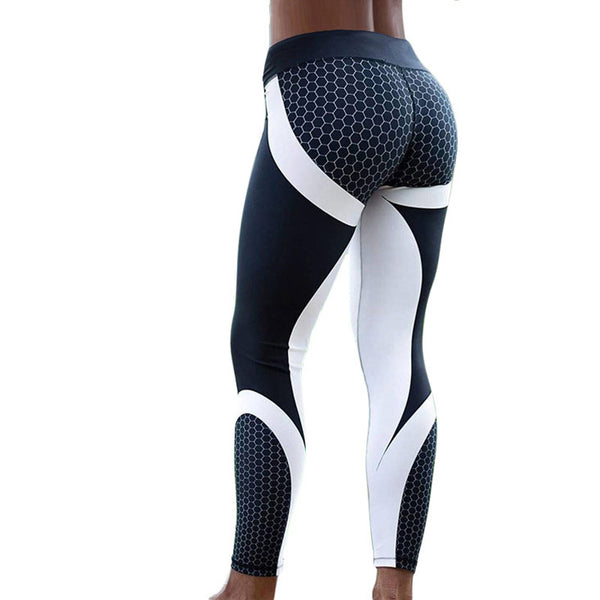 Mesh Pattern Print Leggings Fitness