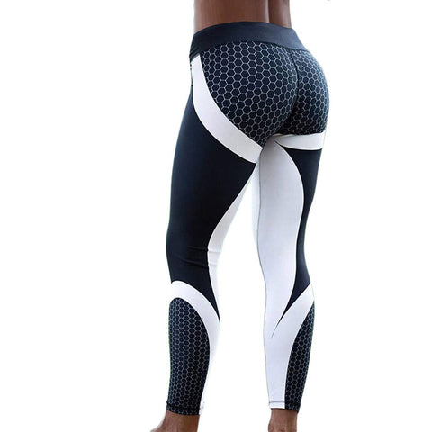 Mesh Pattern Print Leggings Fitness
