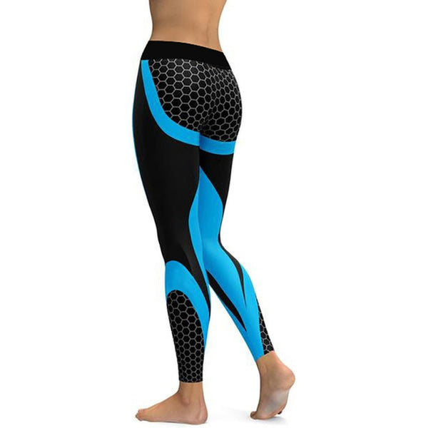 Mesh Pattern Print Leggings Fitness