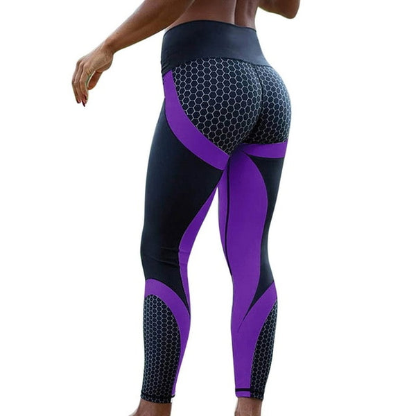 Mesh Pattern Print Leggings Fitness