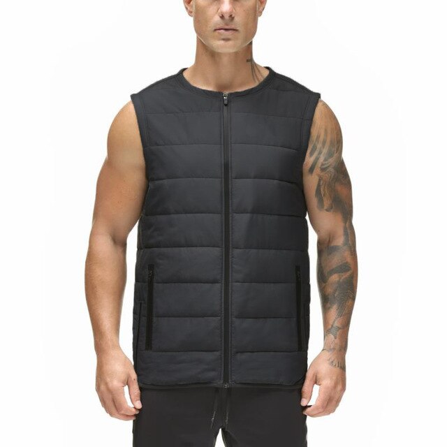 Brand Fitness Vest Men 2018 Autumn Winter