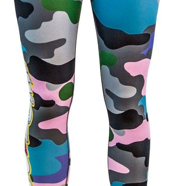 Camouflage Monster Print High Waist Leggings