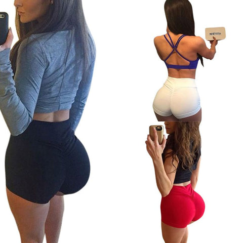 High Waist Back Ruched Hip Lifting Shorts