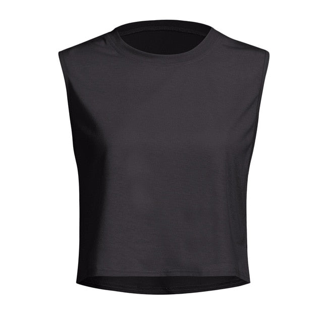 Sleeveless Off Shoulder Sports T Shirt
