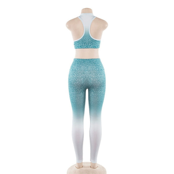 Cropped Fitness Casual Clothing Two Piece Set